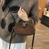 Spring/Summer 2026 Women's Retro Velvet Crossbody Handbag with Single Shoulder Strap