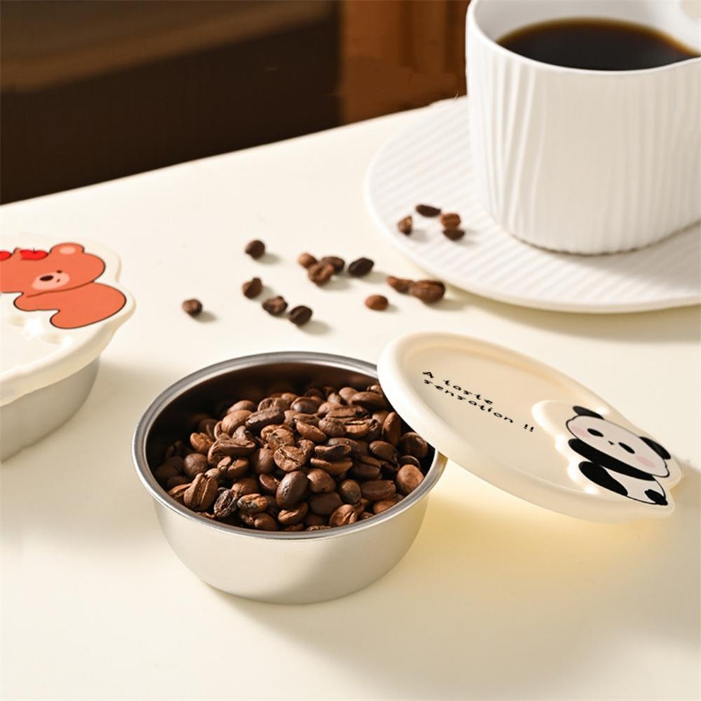 Cat Bear 304 Stainless Steel Salad Dressing Containers For Lunch Box Picnic Portable Sauce Cup Seasoning Condiment Container