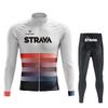 2026 Long-sleeved Cycling Suit Men's and Women's Overalls Road Bicycle Cycling Shirt Quick-drying and Breathable