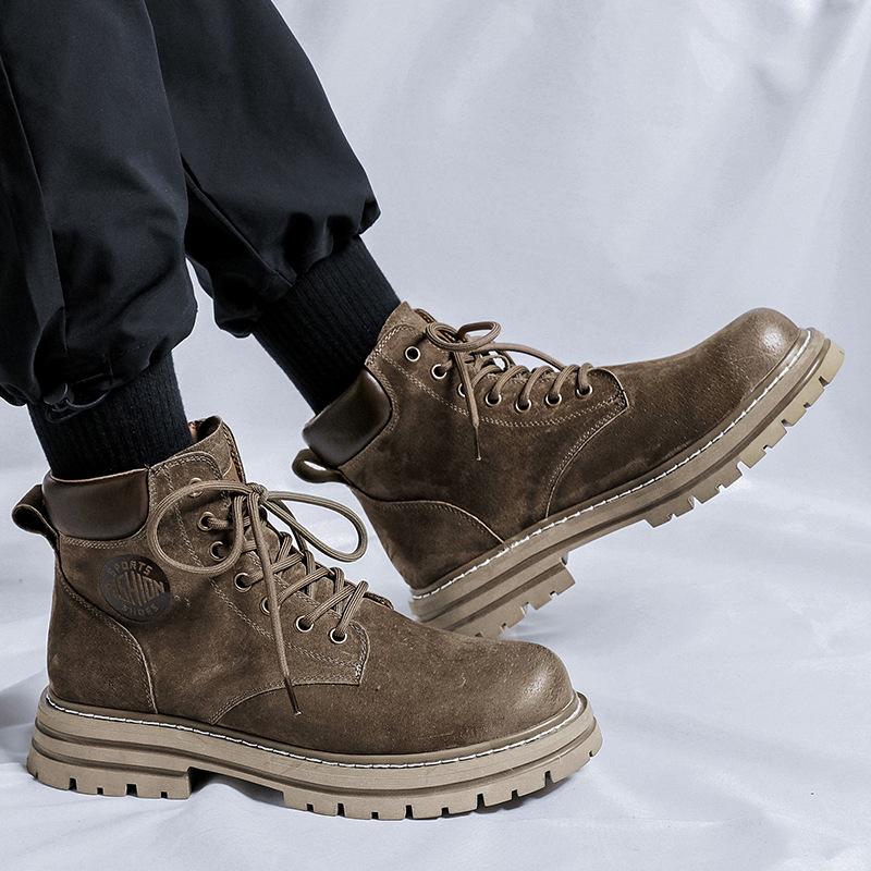 Martin boots men's autumn new British wind lift not wave tooling rhubarb boots outdoor sports mountaineering boots 6516-R