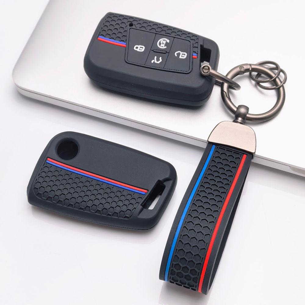 4 Button Silicone Key Fob Cover keychain for VW Golf 8 Magotan B9 Passat Tayron Lamando L, Fits VW Golf Passat, Anti-Scratch Protective Case