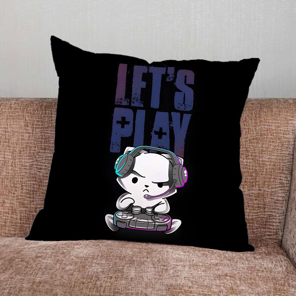 Console Gamepad Gamer Play Pillow Case For Home Bedroom Car Office Decoration Living Room Sofa Cushion Cover Suitable