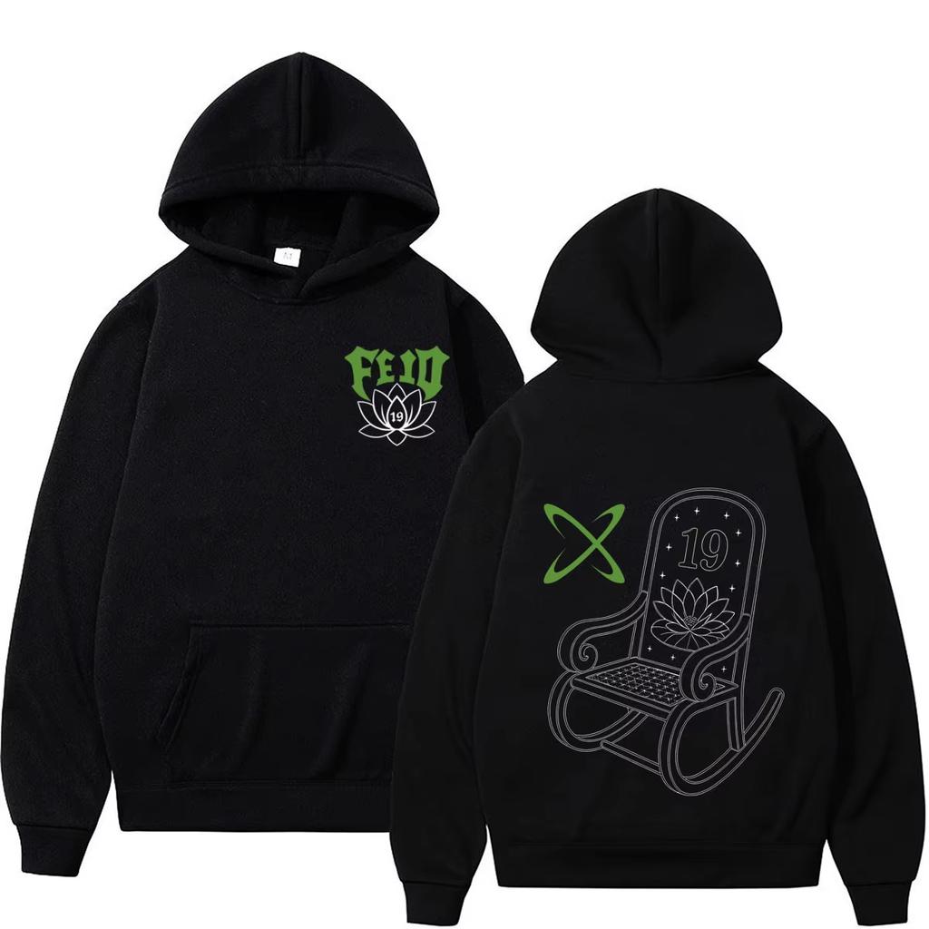 Rapper Feid Ferxxo El Club De Las 19 Flores Print Hoodie, Unisex Fashion Apparel, Loose Long Sleeve Hip Hop Sweatshirt
