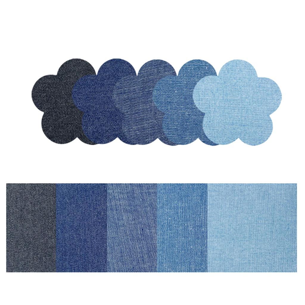 25Pieces Jeans Patches Iron-on Jeans Patches 5 Color Iron On Patches for Jeans Jackets Clothes Repair and Decorating