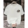 Modisches kurzärmeliges Herren-T-Shirt im entspannten und lässigen Sportswear-Stil, mit einem dreidimensionalen Katzenmuster.