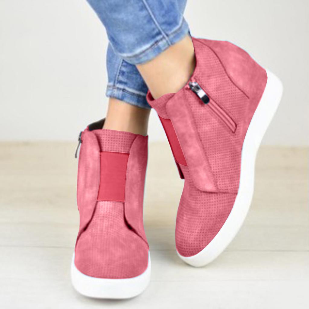 Bottes Chaudes À Vendre Pour Femmes Semelle Compensée Cachée Bottines Talons Hauts Baskets Fermeture Éclair Latérale Chaussures Courtes Pour Femmes Botas Mujer