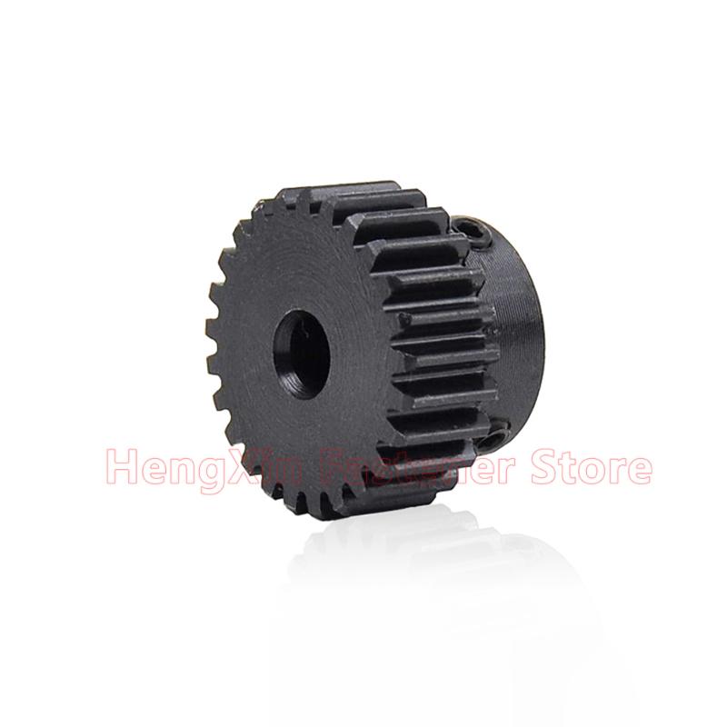 1pcs 18T-27T 1.25M Step Spur Gear 1.25 Mod 18/19/20/21/22/23/24/25/26/27 Teeth 45# Steel Motor Gear Cylindrical Gear Bore 4-17mm