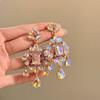 Atmosphere Banquet Retro Baroque Rhinestone Earrings, Luxury Niche Studs for Elegant Evening Wear