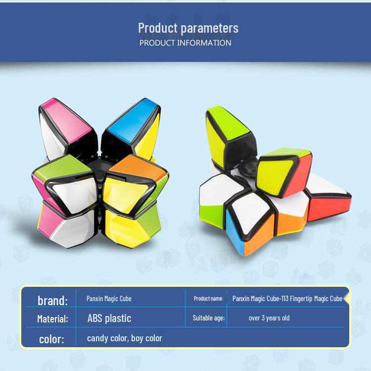 Panxin 133 Magic Cube Finger Spinner: DIY Decompression Puzzle for Students and Children