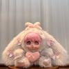 Cute Love Heart Vinyl Rabbit Ear Doll Toy Pendant Keychain Ornaments Backpack Hangings Decoration Gifts