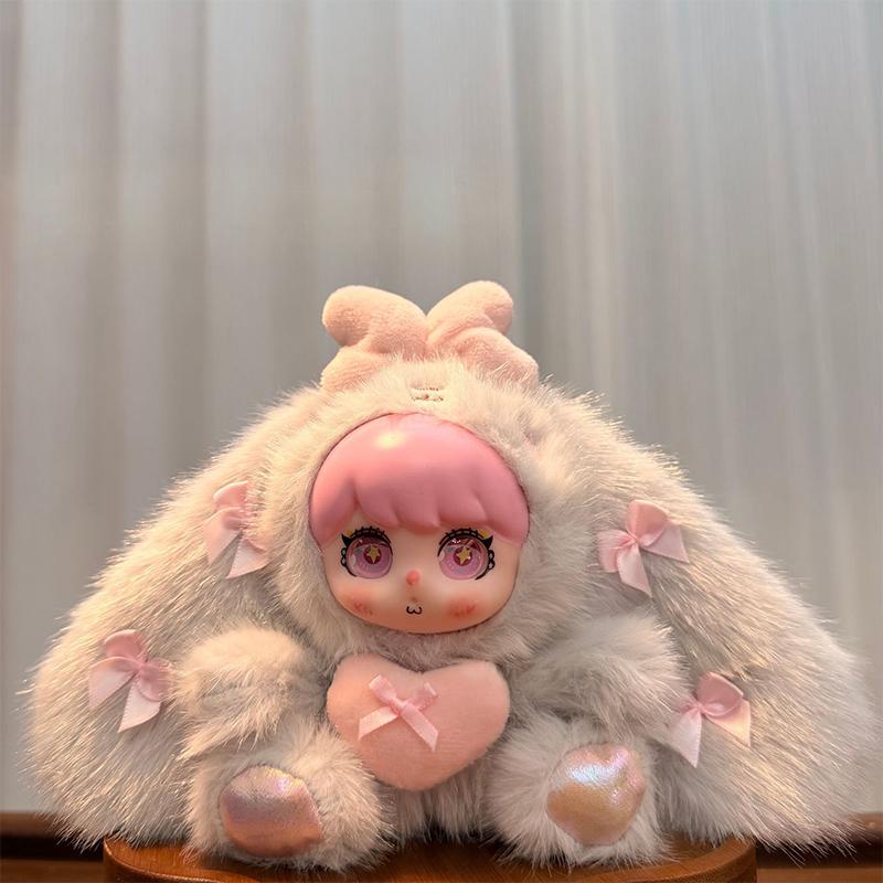 

Cute Love Heart Vinyl Rabbit Ear Doll Toy Pendant Keychain Ornaments Backpack Hanging Decoration