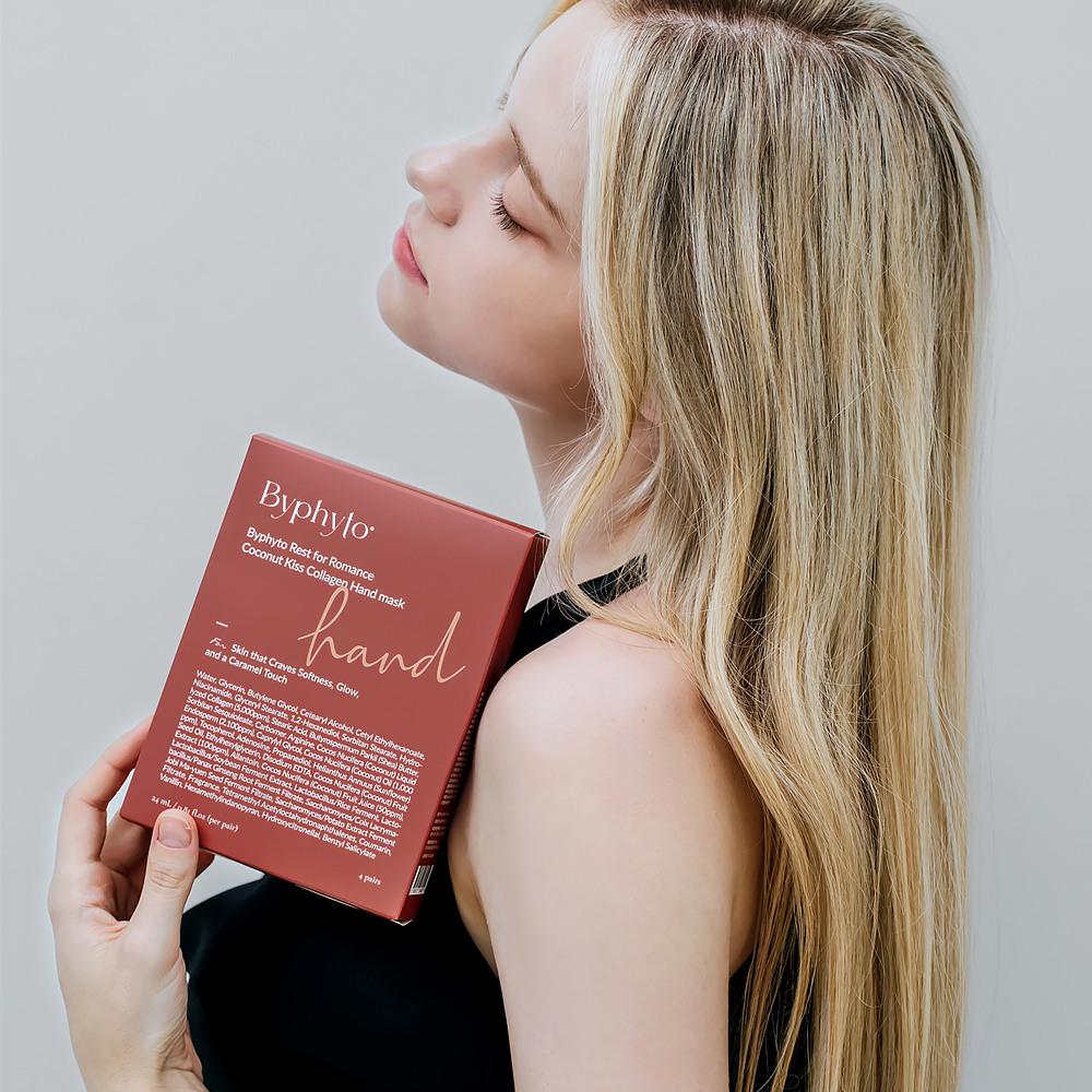 [Byphyto] Rest for Romance Coconut Kiss Collagen Hand Mask (4 sheets, 24ml) Collagen Hand Mask