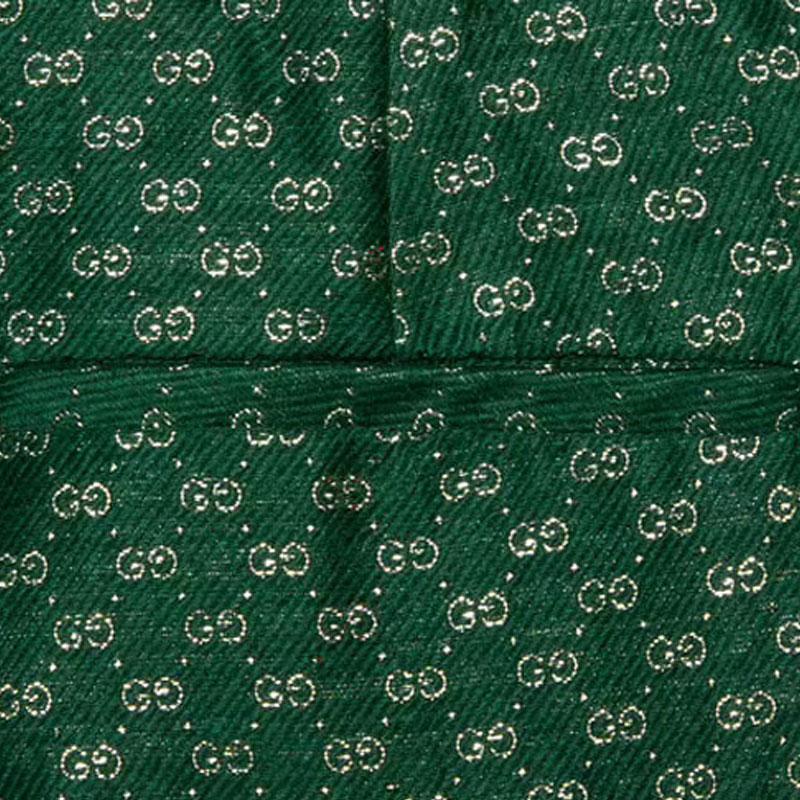 GUCCI Knitted Sweatpants Women's Green Moderate Straight Fit Pants 652118-ZAGLX-3091