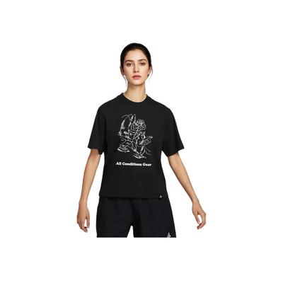 Nike Camiseta de Manga Curta com Gola Redonda e Estampa de Letras da Série ACG para Mulheres Preto FV7326010