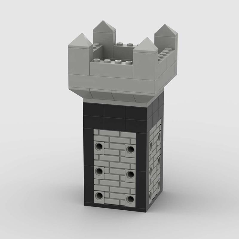 Non-Toxic Moc Medieval Ancient Watchtower Building Blocks Kit Castle Expand Soldiers' War Defense Base Twon Toy For Children Birthday Gift