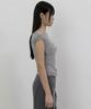 Peulleeoeob Layered Bustier T-Shirt (Fl-108_Gray)