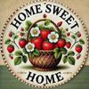 Decorazione Murale Metallica Vintage Arte Floreale Fragola Realistica Decorazione Dolce Casa Cucina