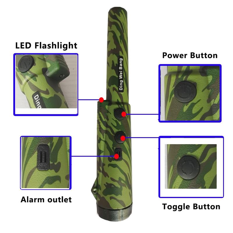 Camo Colour Hunter Professional Pinpointer Gold Metal Detector Finder Underground Scanner Sound Vibrate Alarm Hunting