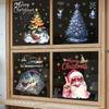 Colorful Christmas Window Decoration Set: Tree, Santa, Reindeer Stickers