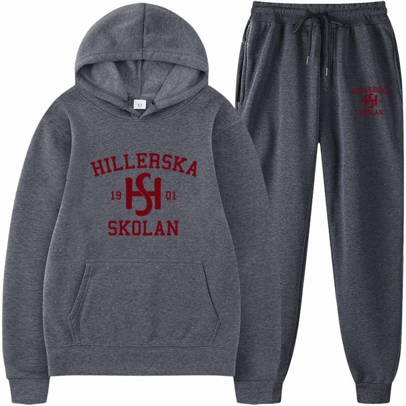 Young Royals Hillerska School Hoodie Teens Casual Printed Pullover Loose Fit