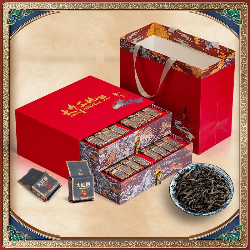 

Новый чай Wuyi Mountain Rock Tea Dahongpao Tea Tea Gift Box 500G Маленькая упаковка Подарочный чай для пожилых людей Rock Tea Dahongpao 500g