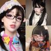 Y2K Crying Tears Half Frame Glasses For Men Women Spice Girl Anime Cosplay Hip Hop Funny Retro Eyeglass Subculture Accessory