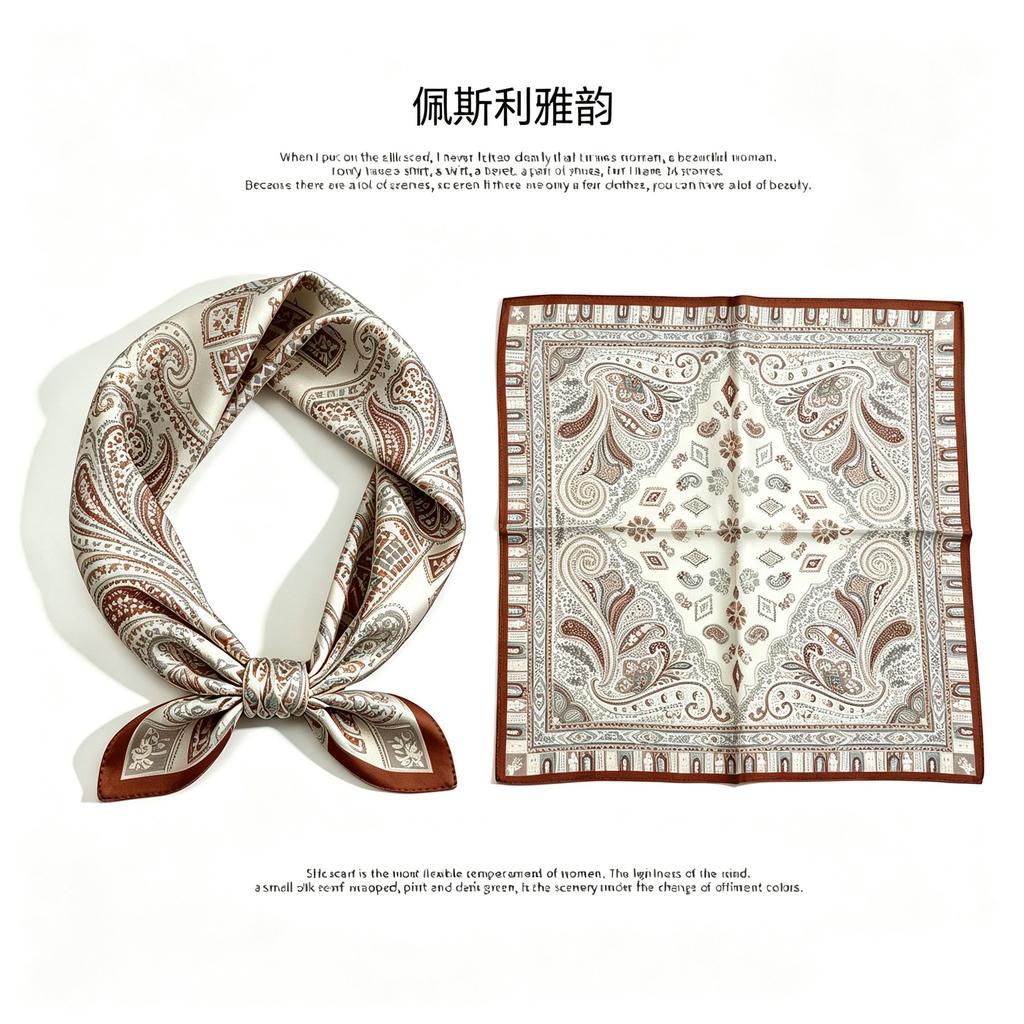 [111 Mulberry Silk] Spring and Autumn Versatile Colorful Scarf Small Scarf Silk Scarf 11cm Small Square Scarf Women