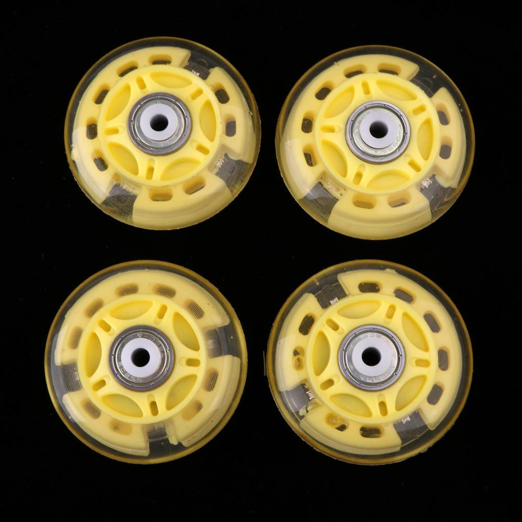 4Pcs Indoor and Outdoor Inline Roller Skate Wheels, Lightweight Durable, Fashionable Pattern