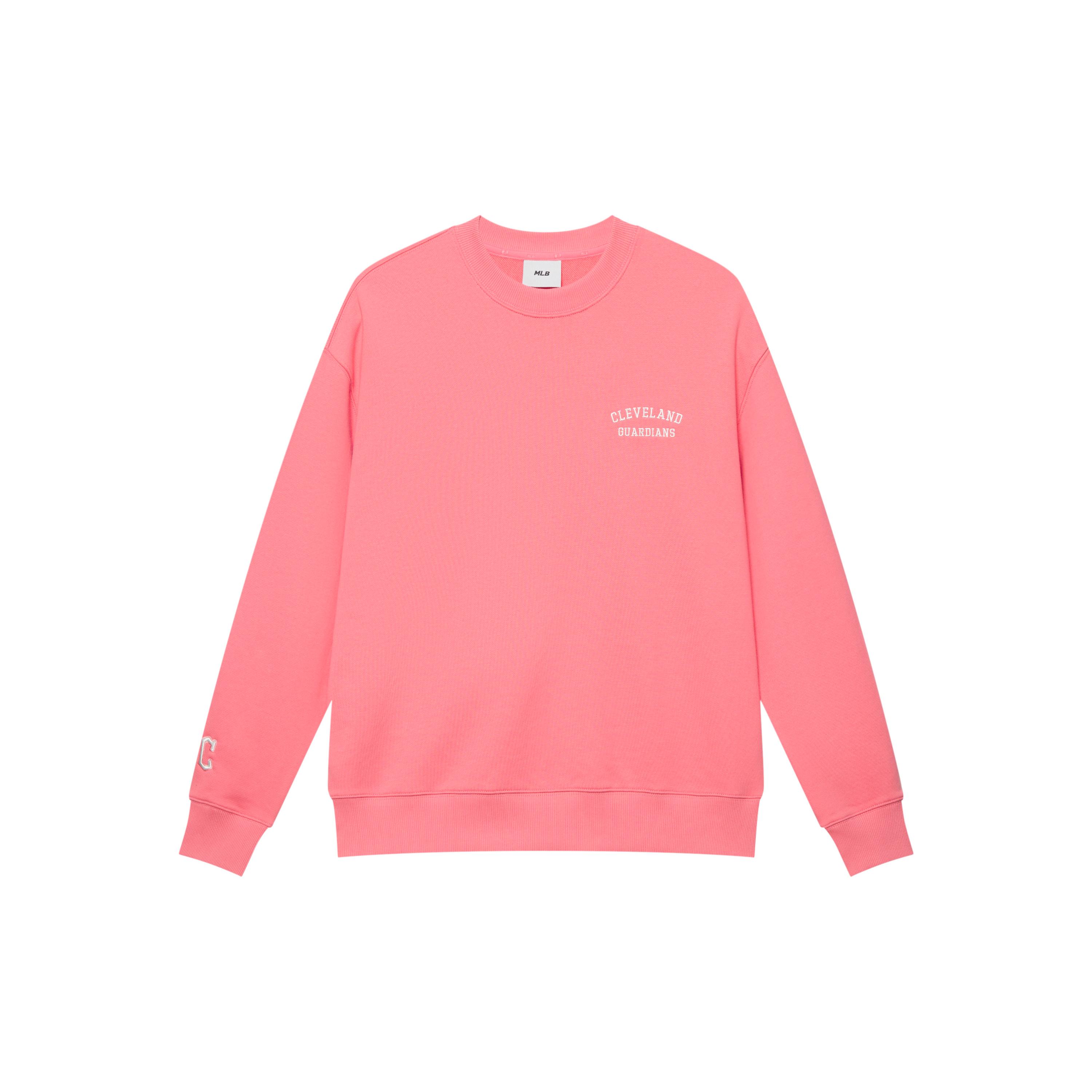 MLB Basic Collection Cleveland Indians Sweatshirt Unisex Pink 3AMTB0844-45PKS S