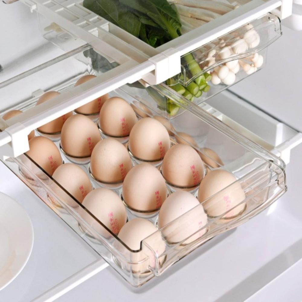 Transparent Refrigerator Hanging Organizer Fresh Keeping Fruit Egg Storage Rack Kitchen Organizer