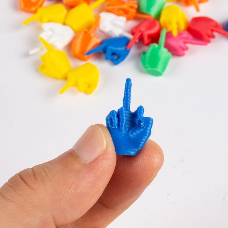 Figurina Dito Medio Stampata in 3D Molte Opzioni di Colore Decorazione Perfetta per Scrivania d'Ufficio Scherzo Divertente per Festa