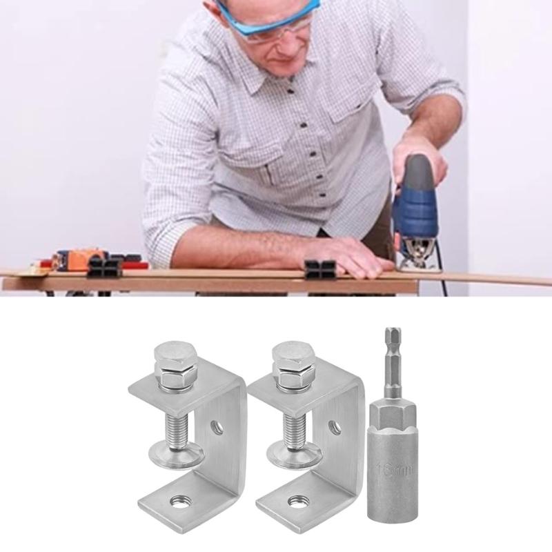 Kraftig 304 Stål C-klämmor set 20mm Träbearbetning Små Tigrar Klämmor Säkert Grepp C-klämmor Enkel Användning för Träbearbetning