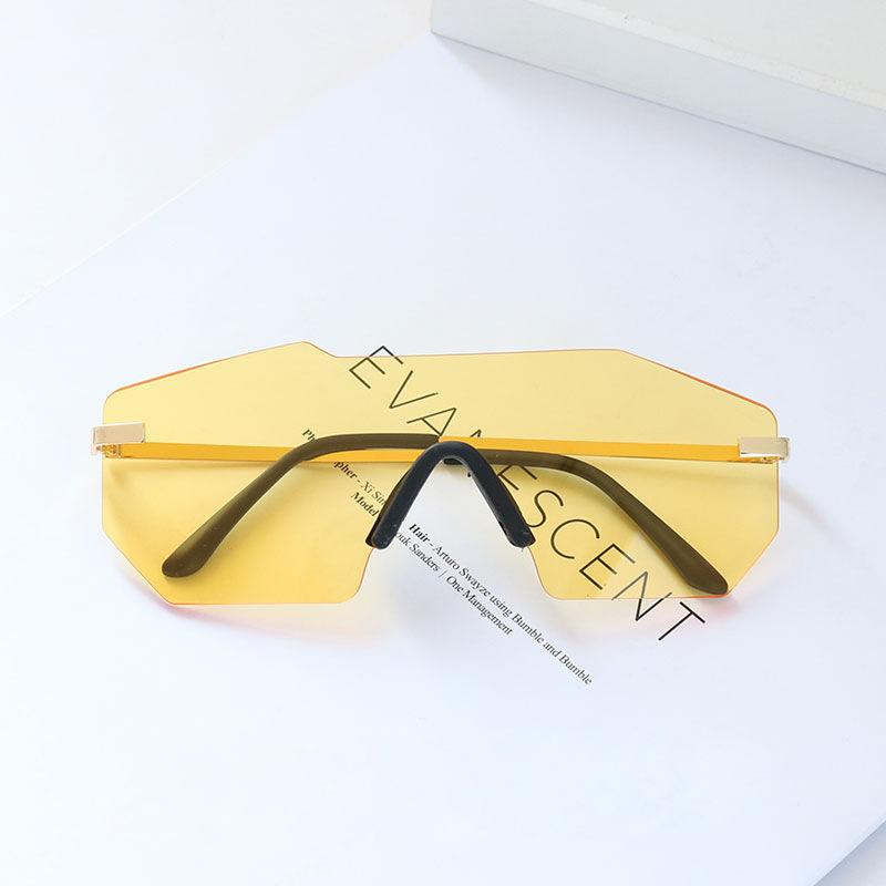 

New One Body Square Sunglasses Men Women Borderless Colorful UV400 Designer Fashion Eyewear Oculos De Sol As shown in the figu