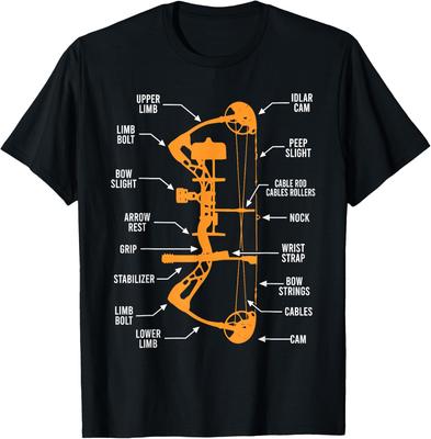 Anatomy of Archery Bow Hunting - Bowhunting T-Shirt Print Original Design Gifts T Shirts Unisex Summer Streetwear Tops Camiseta