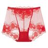 Women's Plus Size Lace Seamless High-Waist Briefs - Breathable & Comfortable