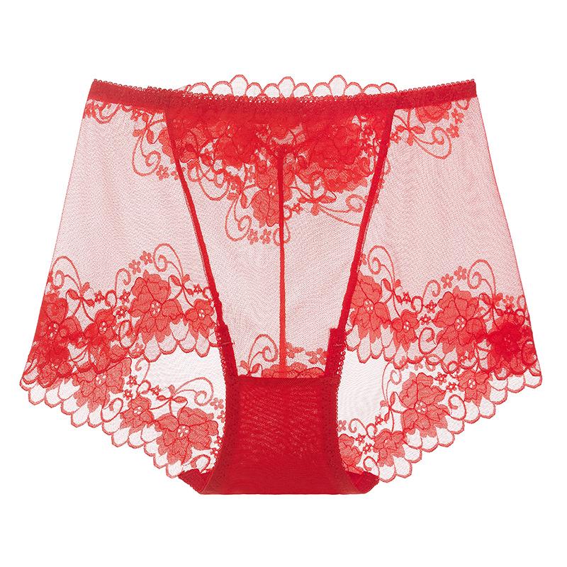 Women's Plus Size Lace Seamless High-Waist Briefs - Breathable & Comfortable