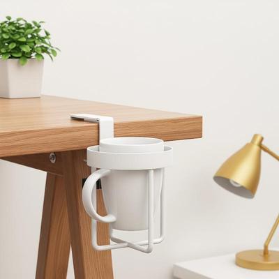 Office Table Fixed Water Cup Holder Clip Type Desktop Storage Strong Organizer for Home Study