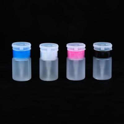 Woman Manicure Liquid 60mL Clean Acetone Empty Bottle Nail Polish Remover Pump Dispenser Container
