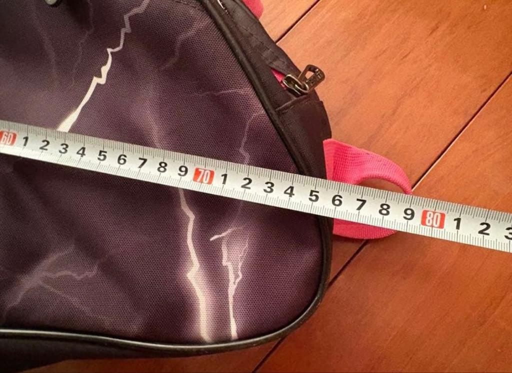 [USED] Yonex Racket Bag, Black/Pink, Lightning Bolt Pattern