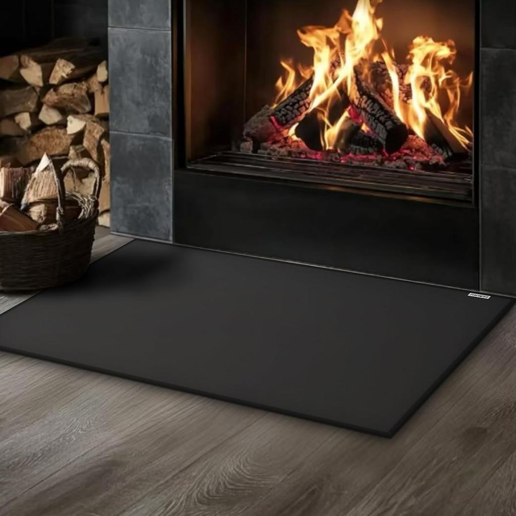 Hearth Rugs for Fireplaces Fire Resistant Mat, 42x24 Inches Fireproof Fireplace Mat Hearth Area Rug, Hearth Pad for Wood Stove Fireplace