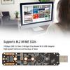 NVMe to USB, Portable SSD 10 Gbps 3.2 Adapter Plug and Play Gen 2 Bridge Chip M.2 NVME Black