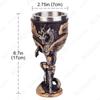 Creative Medieval Dragon Resin Goblet Cup Collection with Stainless Steel Insert Hand Painted Design Wine Goblet for Friend Gift