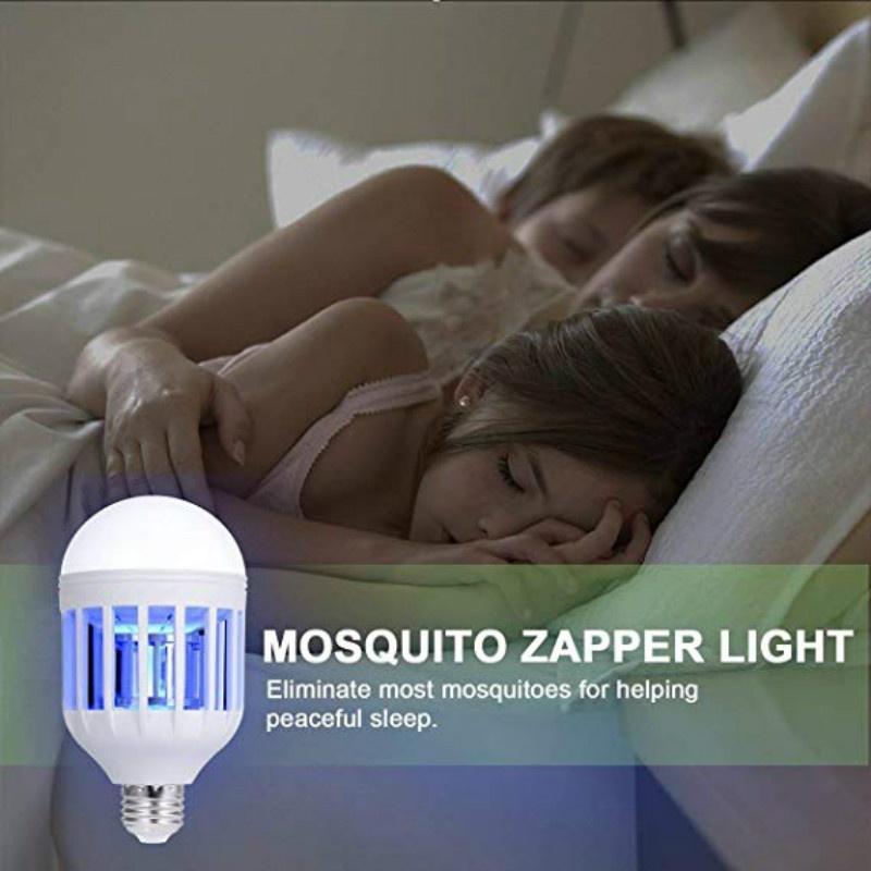 Household Mosquito Killer Bug Zapper LED Light Bulb 2-in-1 Mosquito Repellent Lamp White Bulb