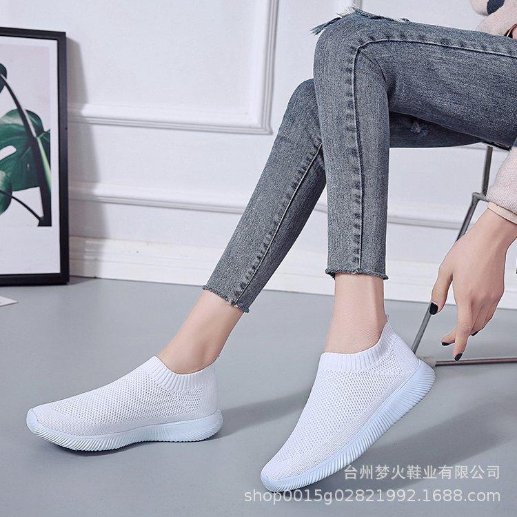 Flying socks shoes elastic cloth casual women's shoes