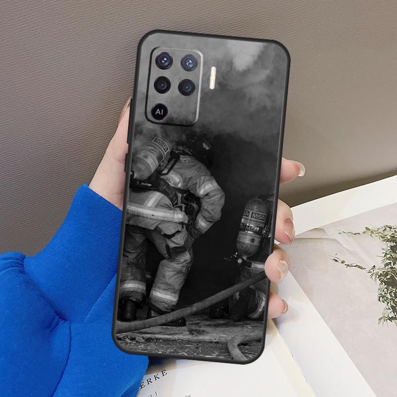 Firefighter Heroes Fireman Cover For OPPO A15 A16 A3S A5S A52 A72 A94 A74 A54 A83 A91 A93 A31 A5 A9 2020 A53 S Case