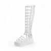 Fashion Roman Sandals Women's Summer 2024 New High Cylinder Thick Hollow Platform Platform Platform Platfor Shoes Women Cold Boots