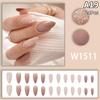 24Pcs French Multiple Styles Fake Nails Press On Nails Gel On Painted Reusable Fast Wearable Nail Tips Detachable Full Finished