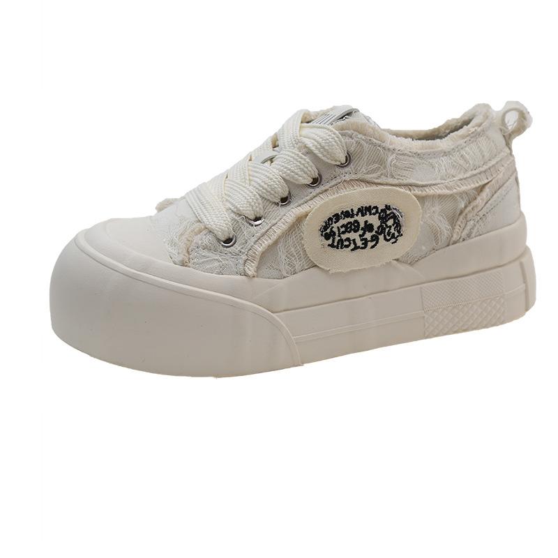 

Женские повседневные кроссовки из парусины с толстой подошвой, нескользящие 40 бежевый