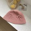 Korean Of Version Plaited Spring And Summer Lovely Bow Knit Womens Sunshade Hat