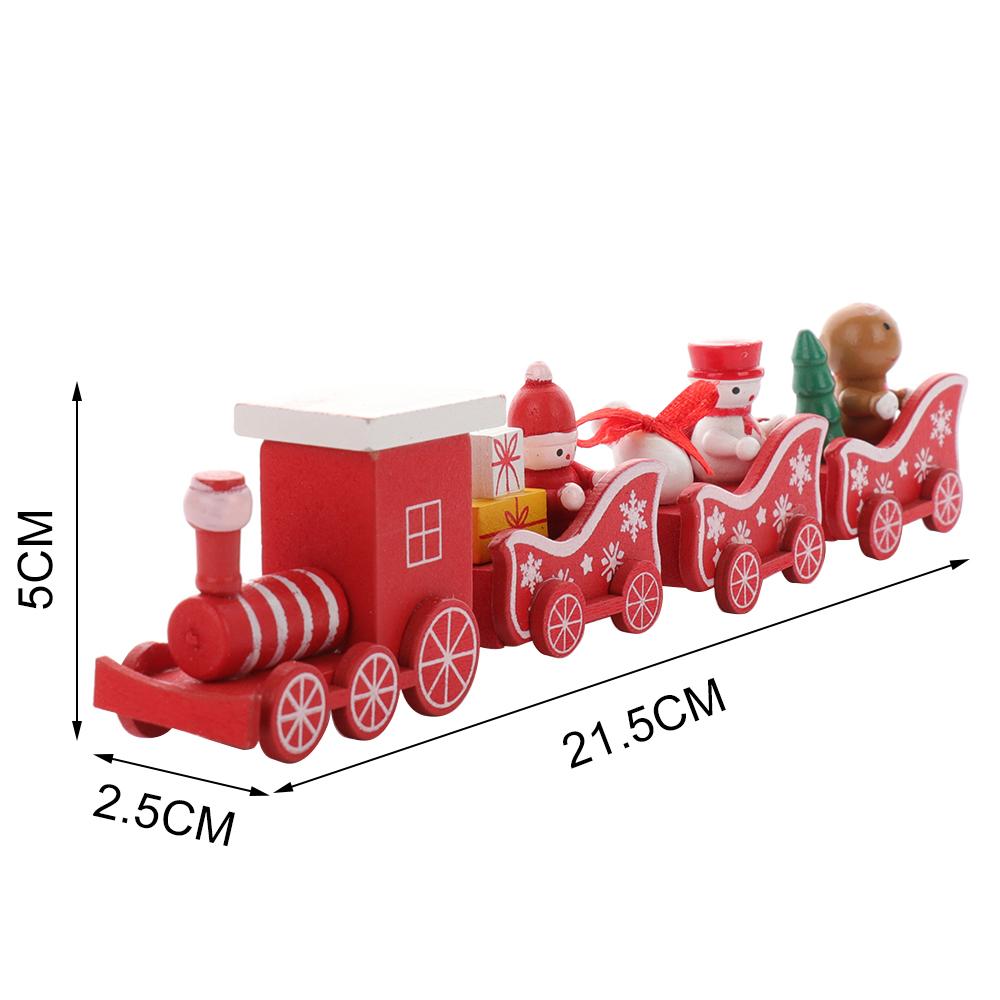 Christmas Train Toy Colorful Safe Odorless Smoother Decorative Christmas Train Ornament for Home Table Deer